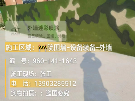 黄石 迷彩漆喷涂价格（按平方米计费）